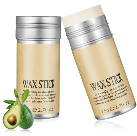 LOPHE Hair Wax Stick, 2 ST Styling Wax, Edge Control Stick Hair Pomade Stick för Män Kvinnor, Icke-Fettig Pomade Slick Stick för Fly Away & Edge Frizz-Hår, Slick Hair Styling Med Starkt Grepp