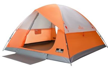 ASFANES Kuppelzelte für 6–8 Personen, für Camping, Outdoor, tragbares Zelt mit Campingplane, wasserdichtes Zelt für Auto-Camping, Rucksackreisen, Angeln, 30 x 25 x 15 m, Orange