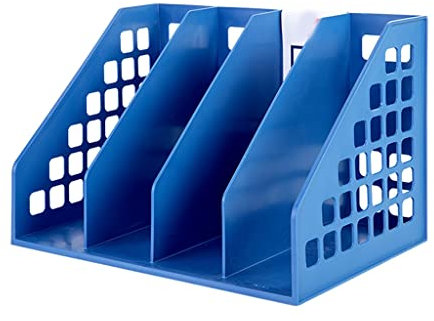 Aktenmagazinhalter Aktenhalter aus Kunststoffgeflecht mit 4 Fächern, Schreibtisch-Akten-Organizer, Zeitschriften-Aktenhalter, Organizer-Box for Zeitschriften, Bücher, A4-Papier, Dokumente, Briefe Zeit