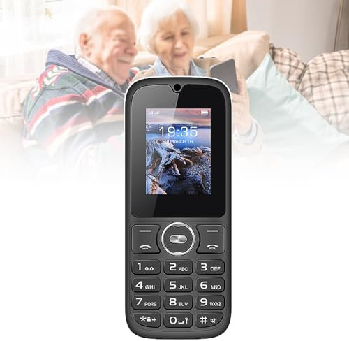 Telefoni Cellulari di Base per Anziani e Bambini, Telefoni Stupidi Sbloccati, Telefoni Cellulari Senza Internet - con Pulsanti Grandi, MP3, MP4, Fotocamera, Torcia Elettrica, SOS,Black