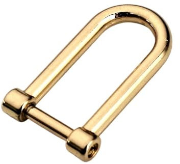 CHATROOM 1 Stück Legierung Heftklammern Karabiner D Schäkel Leder Leinwand Tasche Gürtel Fob Schlüsselanhänger Schlüsselanhänger Haken Schraubverbindung Stecker Schnalle(Gold,11mm)