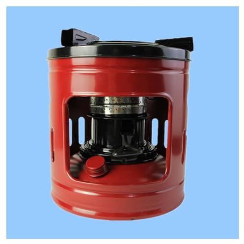 DHNDSDP Estufa de Hierro Rojo con Calorífero de 10 Mechas Estufa de Portátil para El Hogar Estufa de Camping Sin Humo 1,5 L, Quema Continuamente 11 H