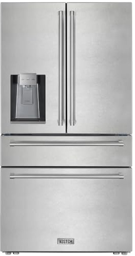 KOSTCH 21.6 Cu.Ft French Door Refrigerator with Ice/Water Dispenser, Stainless Steel, Energy Star Certified