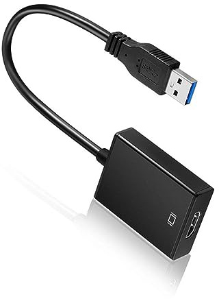 Uonlytech Convertisseur USB vers Câble Vidéo Adaptateur Affichage pour PC et Ordinateur Portable Sortie Audio et Vidéo Synchrone vers Téléviseurs HD et Projecteurs