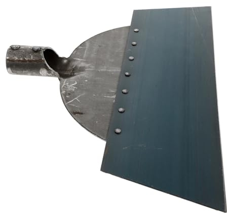 Abaodam Pelle à Main Acier Tête Robuste pour Nettoyage Fientes Volaille Bêche Ciment Sol Utilisable Cage Bétail