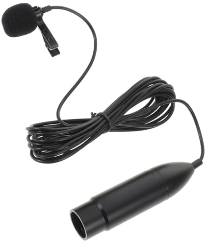 GALPADA 48v Xlr Interface Lavalier Recording Microphone with Three-pin Plug and Play Design, Metal Build, Suitable for Live Broadcasts and Speeches, Professional Condenser Lapel Mic