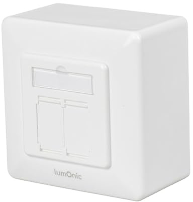 Lumonic Netzwerkdose Aufputz CAT7 | 2-Port RJ45 | ohne Stemmen nachrüsten | LSA-Montage, T568A/B farbcodiert | ABS Gehäuse, weiß | Ethernet-Dose bis zu 10 Gbit/s