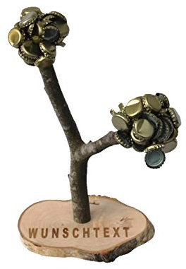 Deggelbam XXL mit 2 Ästen und eigener Gravur – Genialer Baum mit Magneten für 50 Kronkorken als witziges Geschenk für Männer oder Partyraum-Ausstattung & Bardeko – Handgemacht in Bayern