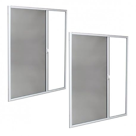 VOLET-MOUSTIQUAIRE.COM Lot de 2 Moustiquaires Latérales ALU H220 cm x L130 cm Blanc