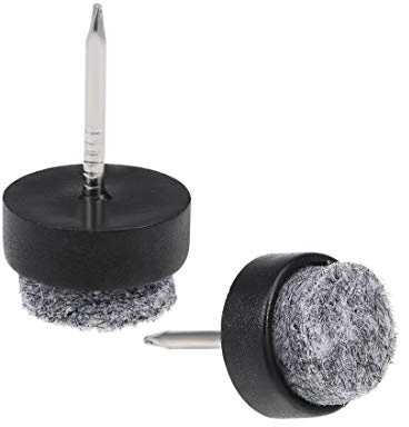 sourcing map 36Stk. Aufnageln Möbel Filzgleiter Stuhl 14mm Durchm. Schwarz | Tischbein Schutz