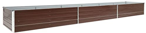 vidaXL Garden Raised Bed Galvanised Steel 480x80x45 cm Brown