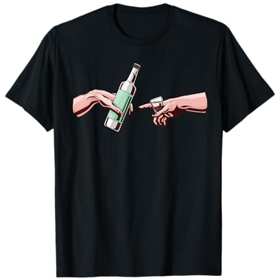 Pfeffi Pfefferminzlikör Party Feiern Luft Schnaps Hände T-Shirt