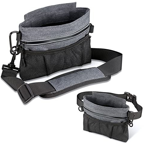 Brifit Leckerlitasche für Hunde mit Magnetverschluss, Praktischer Futterbeutel Hundetraining & Gassigehen, Multifunktionaler Leckerlibeutel für Hunde mit Herausnehmbaren Innentasche | Kotbeutelspender