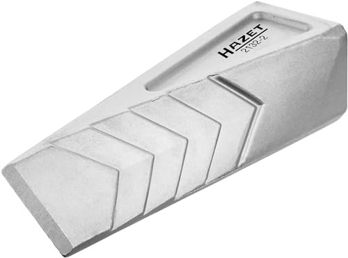 HAZET Spaltkeil 2132-2 I gedrehter splitterfester Keil aus Aluminium für gezieltes Eindringen in Holz und Aufspalten von Stämmen I geschmiedet I Gewicht: 0,8 Kg