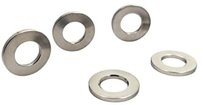 RISON-Titanium 5pcs Arandela Plana M6 DIN125 de Titanio, Arandela de Bloqueo Anillo de Sellado Disco Plano 6AL4V Calidad Aeroespacial GR5 Sujetadores para Tuercas Tornillos