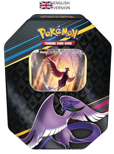 Pokémon-Sammelkartenspiel: Tin-Box Zenit der Könige – Galar-Arktos (1 holografische Karte & 4 Boosterpacks) Englischsprachige Version