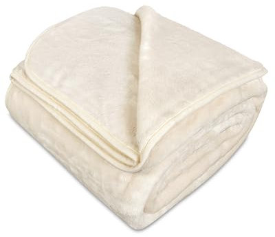 Gräfenstayn® Kuscheldecke Cashmere-Feeling - super weich & flauschig - Dicke & warme Fleecedecke - kuschelige Sofadecke, Wohndecke & Tagesdecke - Überwurf Decke Sofa, Couch (Creme, 220x240 cm)