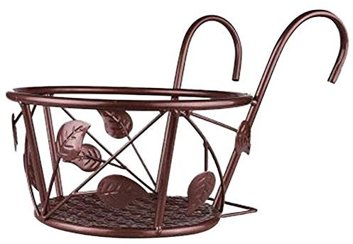 Metall-Pflanzkorb zum Aufhängen an der Wand, Pflanzenständer, Blumentopfständer, Stützständer, über der Schiene hängen Blumentopfregal, Balkongeländer Blumentopfhalter, Fleischpflanze Blumenregal, Tro
