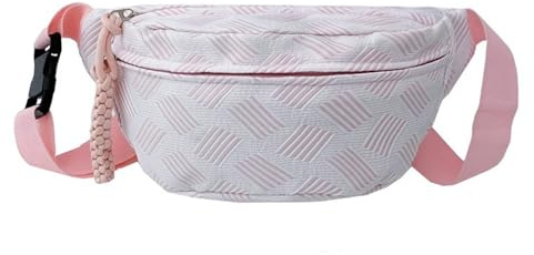 Ausion Bauchtasche für Damen und Herren, verstellbarer Gürtel, Hüfttasche, modisch, wasserabweisend, Wandern, Hüfttasche für Reisen, Freizeit, Laufen, Wandern, Radfahren, 2024 neu-rosa
