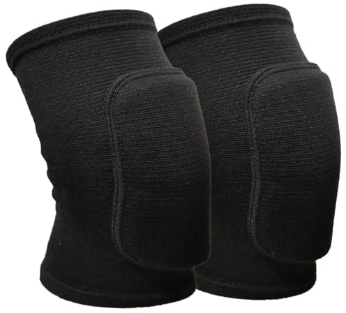 xingjieyun Anti slip sponge,soft and breathable men's,women's,girls',and children's knee pads suitable for sports scenes such as volleyball,dance,yoga,wrestling,running,cycling,etc (Black, L)