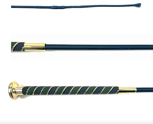 JA Horse JA0092 Mozart Dressurgerte, Gold/Navy, 110 cm | Klassisch-elegante Dressurgerte ausbalanciert mit rutschfestem Grip für präzise Hilfengebung