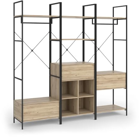 Vicco Kleiderschrankset Enya, Holz, 60 x 180 cm 3 Teile, zur Aufbewahrung von Kleidung und Accessoires
