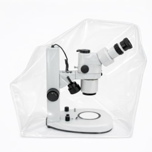 Funda Protectora para microscopio estereoscópico, Compatible con microscopios estándar de tamaño Completo - Accesorios para Instrumentos de Laboratorio, PVC (22x13x20.8)