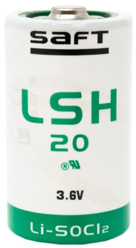 Saft LSH20 Pila de Litio 3.6V 13Ah – Tipo D, Li-SOCl₂, Alta Potencia, Pulsos de hasta 4A, Rango Térmico Extremo, para Telemática, Seguridad y Medición Industrial (Pack 5 uds)