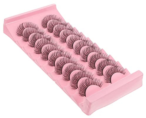 CANIGHT 10 Paia Ciglia Finte Artificiali Soffici Ciglia Naturali Lunghe Per Donne Ricce Da Donna