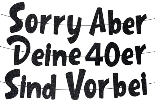 Ovanda Lustige Banner, Sorry Aber Deine 40er Sind Vorbei, Dekoration und Partyzubehör zum 50. Geburtstag,Deko 50 Geburtstag Banner, Partyzubehör zum 50. Geburtstags, Geburtstagsdeko 50, 50 Deko