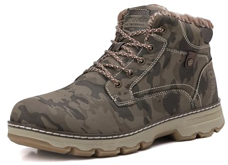 ARRIGO BELLO Botas Hombre Invierno Zapatos de Nieve Botines Cuero Cálido Trekking Boots Antideslizante EU41-46