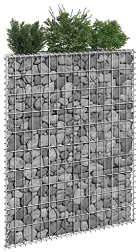 KTHLBRH Lit Gabion surélevé en Acier galvanisé pour Jardin et terrasse, Bac à Fleurs Robuste avec Structure grillagée Stable, Remplissage par Pierres ou Gravier, Installation