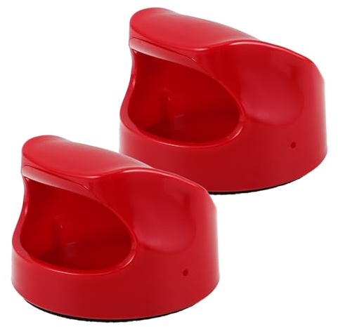 KOMBIUDA Herramienta de Linograbado Tinta 2 Piezas, Rodillo de Impresión Manual de Plástico 100mm Rojo Mango Ergonómico y Base de Fieltro Negro, Suministros para Impresión en