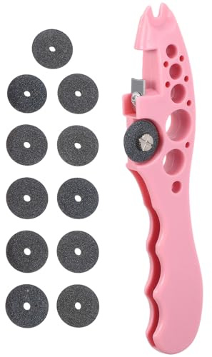 NUOBESTY Abridor de Ampollas de Vidrio Rueda Abrasiva, Herramienta para Abrir Frascos Médicos, Kit 13 Piezas Rosa para Hospitales, Farmacias y Uso Clínico Portátil