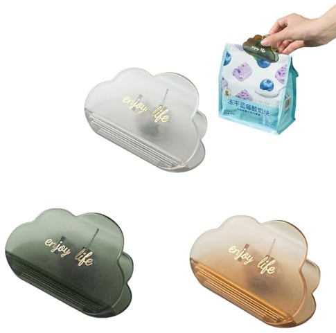 Pinces à bagages pour Snacks et Chips | 3 Pièces De Pinces Magnétique Hermétiques Avec Prise Résistant - Large Clip Pour Sacs | Pour Cuisine Réfrigérateur Bureau Snack Thé Café Emballage De Produits