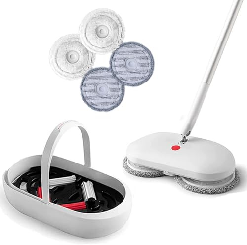 Cordless Electric Spin Mop with Water Sprayer, 40-Minute Runtime, 290ml Tank for Multi-Surface Hardwood and Tile Floor Cleaning