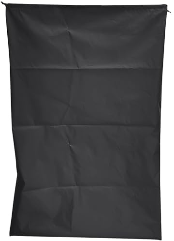 Kronabelle 210D Polyester packpåse 120 x 80 cm/17,2 x 31,5 tum stor förvaringsväska med dragsko, klädtäcke, organisatör, bagageflytt, svart