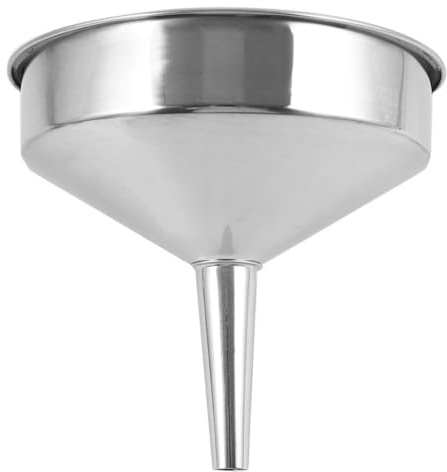 Operitacx Embudo para Transferencia de Líquidos con Boca Ancha de Acero Inoxidable Grande y Grosor Industrial, Fácil de Limpiar en Automóviles y Uso Industrial