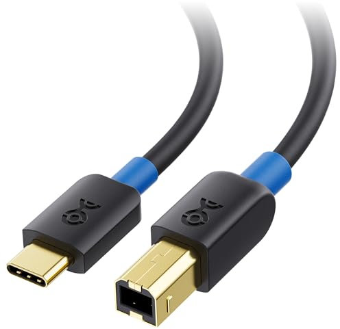 Cable Matters Druckerkabel USB C 3m (USB C auf USB B Kabel, USB B auf USB C Kabel, USB C USB B Cable) in Schwarz - 3 Meter
