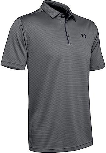 Under Armour Herr 2024 Golf Tech Fukttransporterande Strukturerad Mjuk Ljus Pikétröja