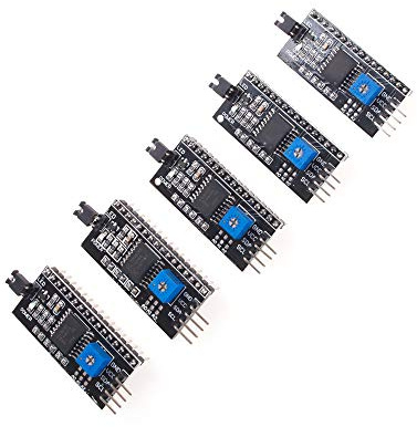 ANGEEK 5 pezzi I2C/IIC/TWI Moduli di interfaccia seriale scheda compatibile con Arduino R3 LCD 1602 2004 LE Display