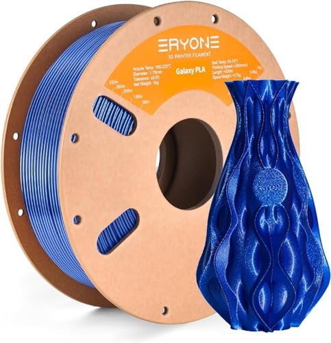 ERYONE Glitter PLA Filament for 3D Printer, 1.75mm +/-0.03mm, 1kg(2.2LBS)/Spool, Sparkle Blue