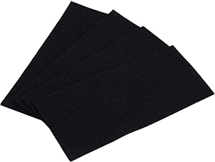 4Pcs Replacement Square Carbon Sponge Filters, 9.57 x 4.13 inch Carbon Sponge Filter Foam Sheet Air Purifier Replacement Activated Pad Universal Active for Cooker Hoods