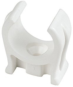 fiXte Lot de 25 colliers de serrage en plastique pour tuyau Blanc 15 mm Fixation à vis unique