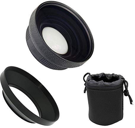 Digital Nc (Alta Definizione Obiettivo Super grandangolare 0,5X con Macro (Compatibile con Canon WD-H58W)