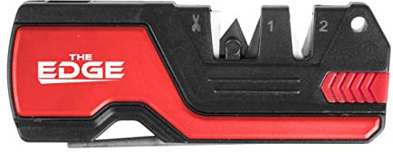Knife Sharpeners THE EDGE 6-in-1 Multifunctional Pocket Knife Sharpener and Survival Tool with Fire Starter, Whistle and Diamond Sharpener