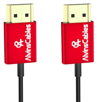 Alvin’s Cables 8K Ultra-Thin HDMI Cable 48Gbps High-Speed HDMI-2.1 Cable for Atomos Ninja-V 4K-60P 6K-Record, Z-CAM, for Canon-C70, for Sony A7S3|A9|A74 30cm|12inches
