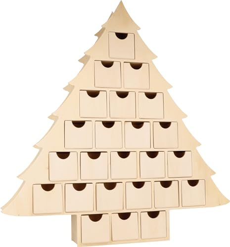 Artemio Calendrier de l'Avent - Sapin - 45 x 43,5 x 6,5 cm