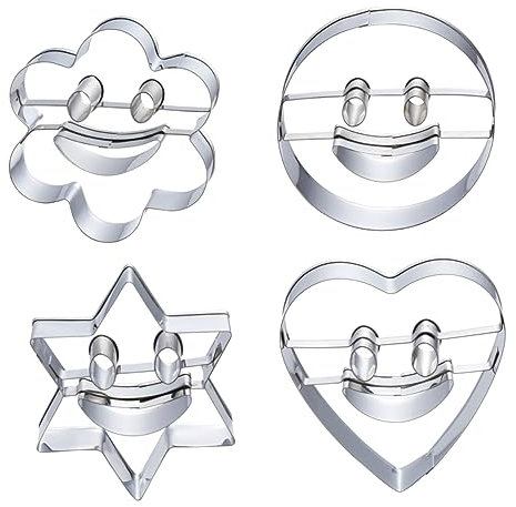 OUNONA 4pcs Vegetable Cutter Shapes Set for Cookie Baking Fruit Cutter and Cookie Baking Mold and Vegetable at Home