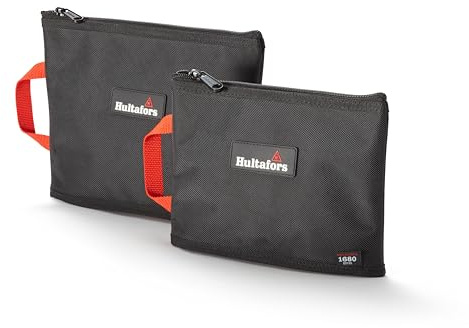 Zippered Tool Bag Set I Pack of two small tool pouches for small tools, nails and other items I Multi-Purpose Storage Organizer with 1680 Denier I 590190